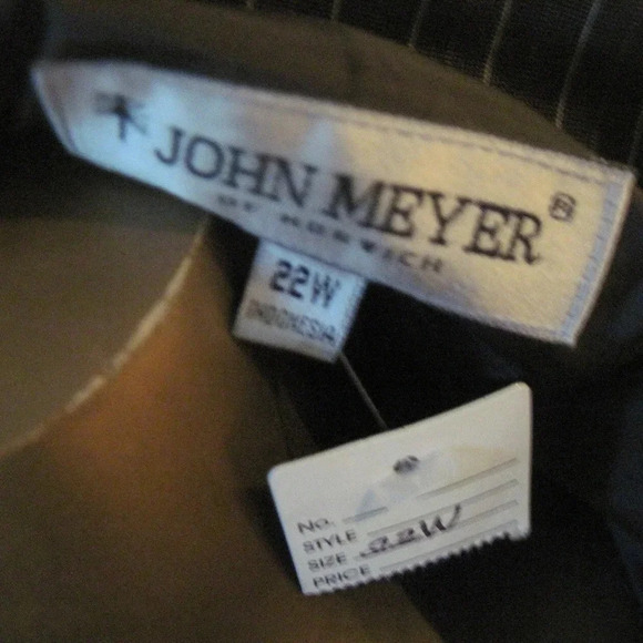 NWT JOHN MEYER Brown Stripe Jacket Skirt Suit 22W - Picture 5 of 8